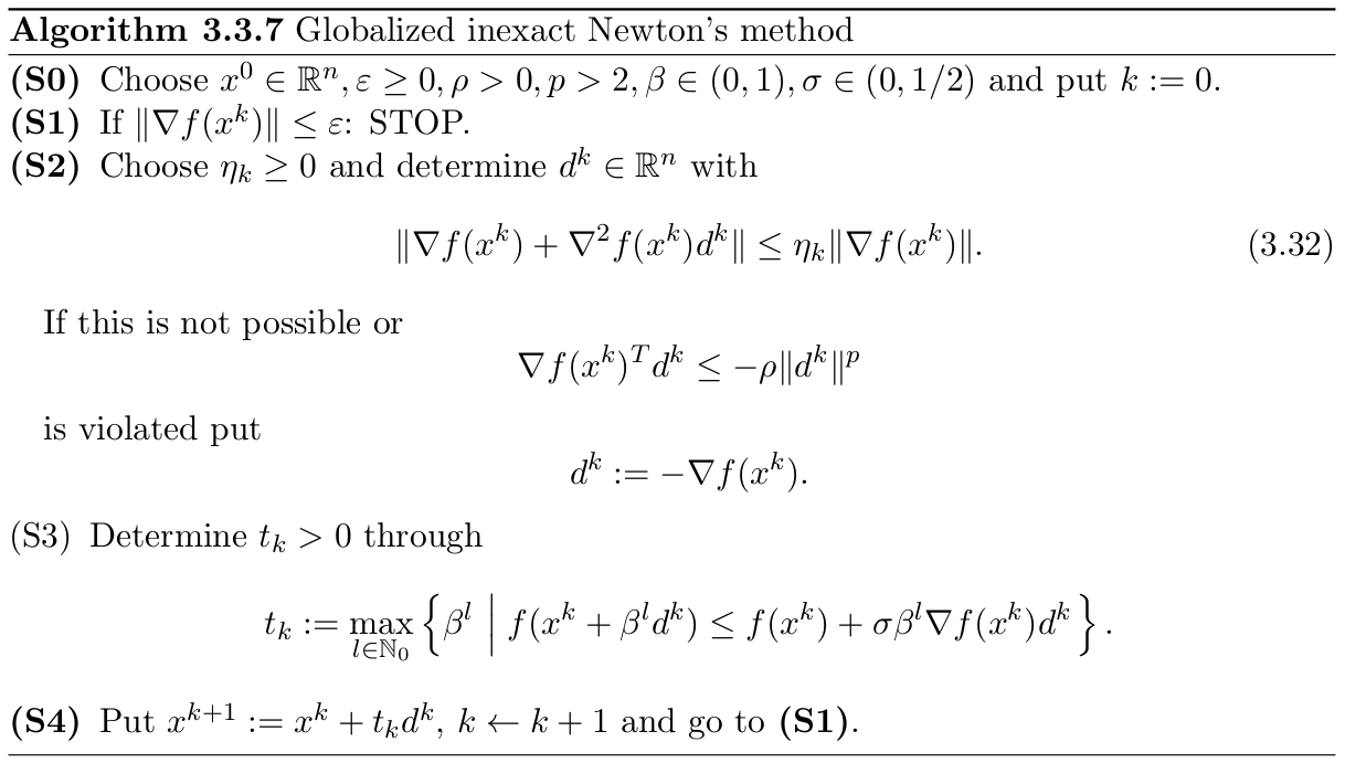 Globalized Inexact Newton Method Coptim 0 01 Documentation